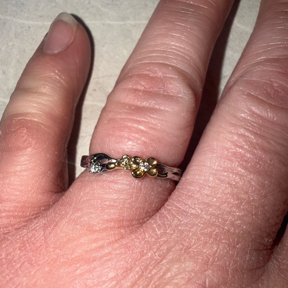 Elegant Gold and Silver Women's Ring